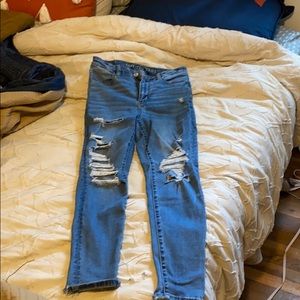 American Eagle Ripped High Waisted Skinny Jeans